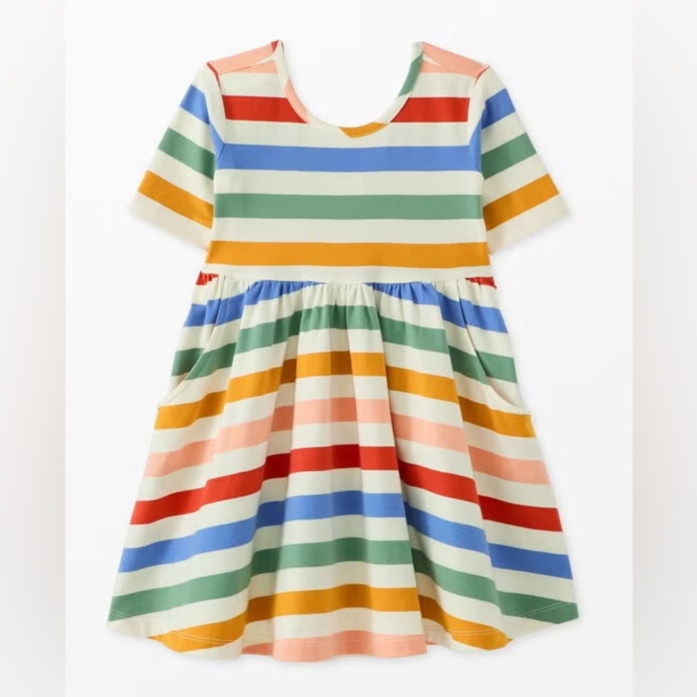 HANNA ANDERSSON Stripe Skater Dress with Pockets